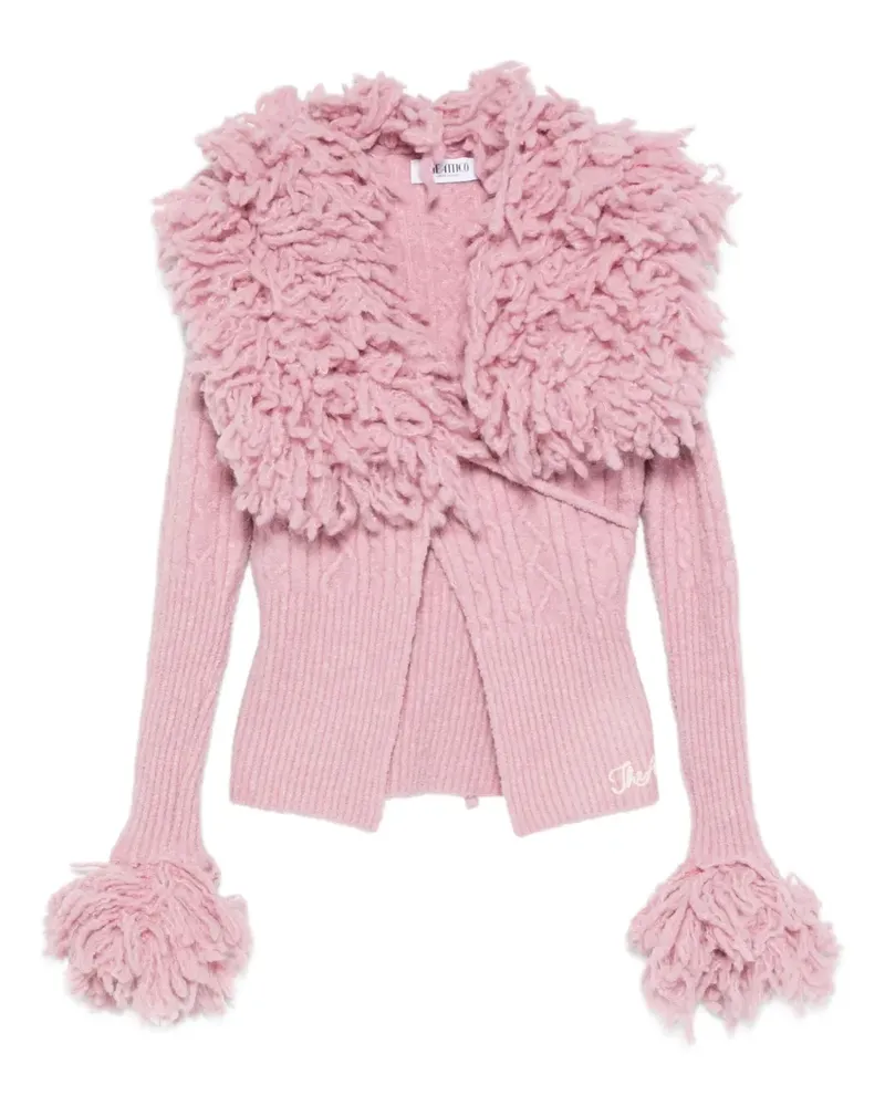 ATTICO Cardigan mit Zopfmuster - Rosa Rosa