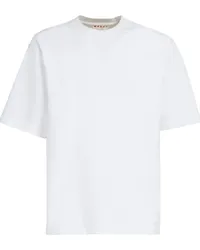 Marni T-Shirt mit Logo-Patch Weiß