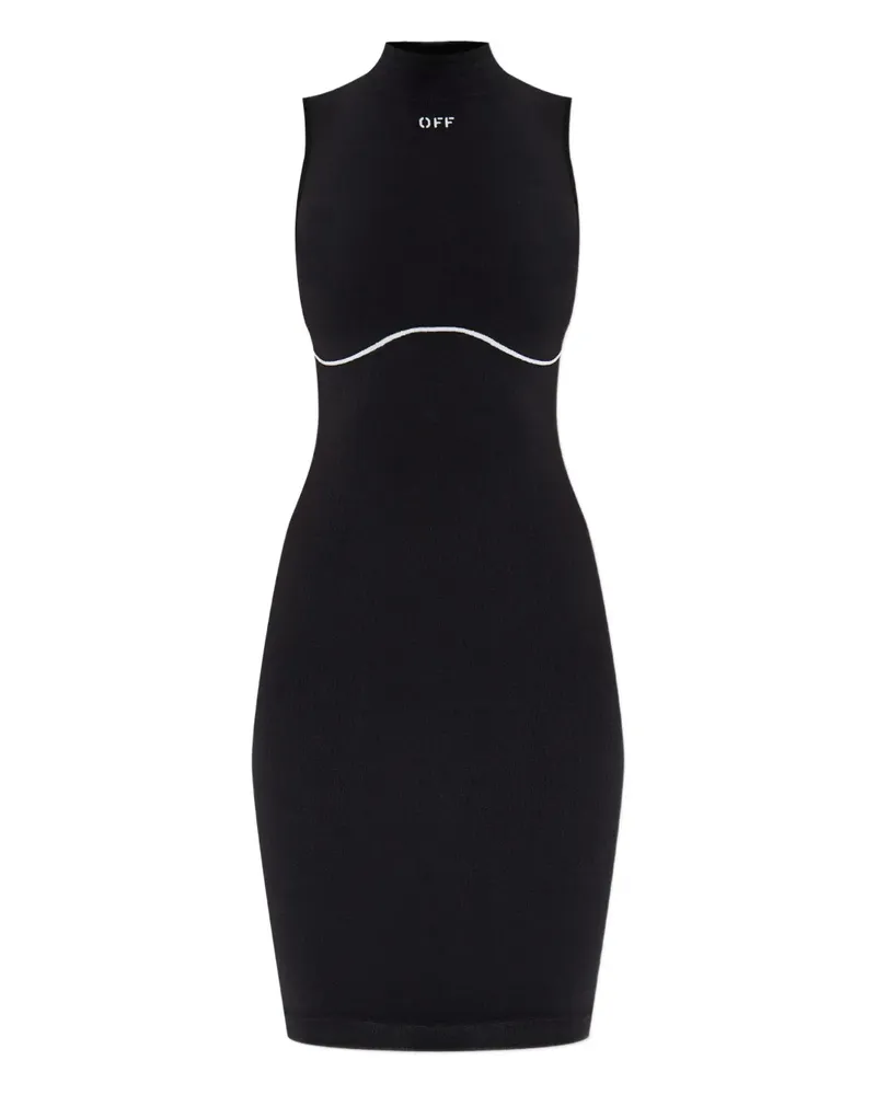 OFF-WHITE Minikleid mit Logo - Schwarz Schwarz