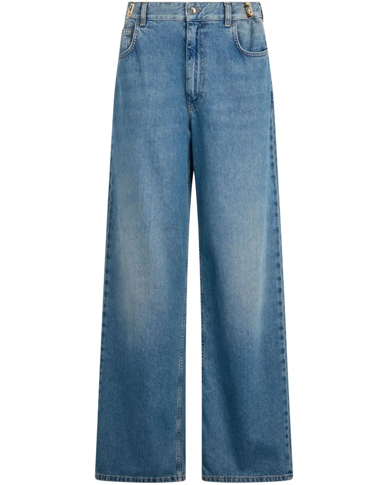 Liu Jo Baggy-Jeans mit hohem Bund - Blau Blau