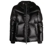 Gefütterte Kapuzenjacke - Schwarz