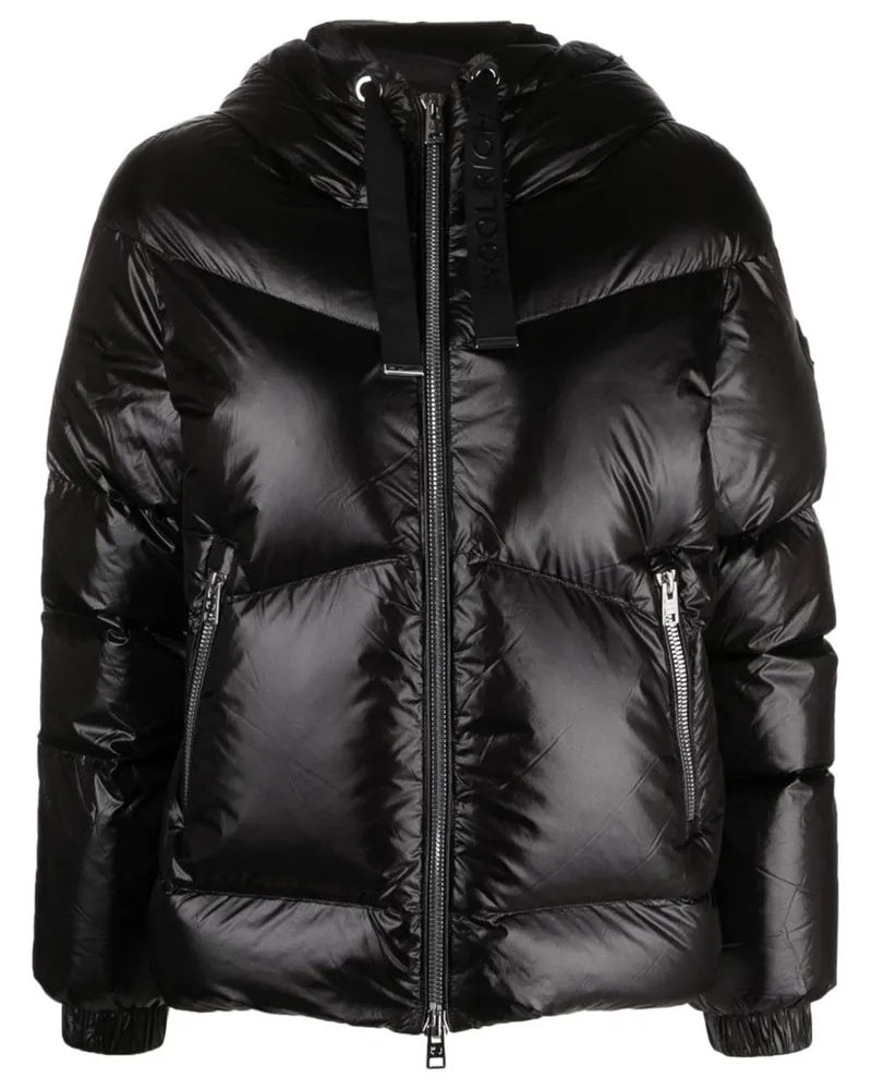 Woolrich Gefütterte Kapuzenjacke Schwarz