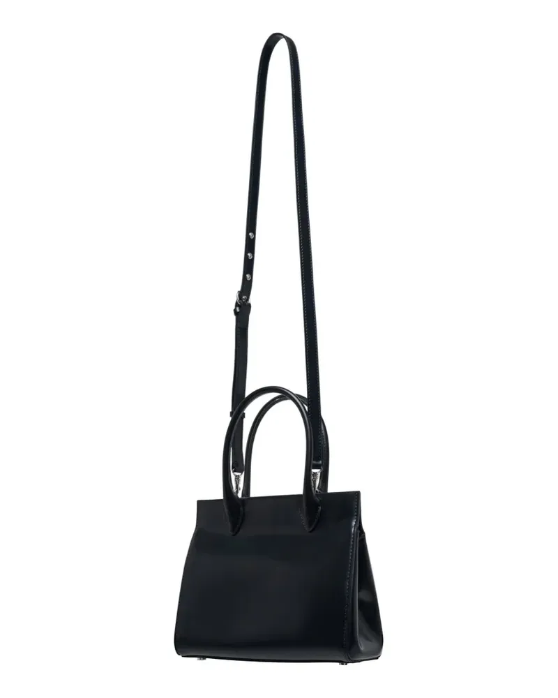 Comme des Garçons Square Magnet leather tote bag - Schwarz Schwarz