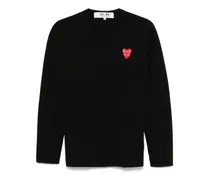 Langarmshirt mit Herz-Logo - Schwarz