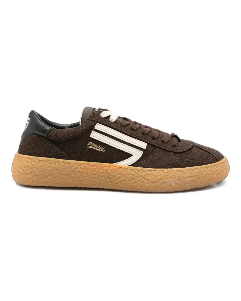 Puraai Sneakers aus Wildleder mit Logo-Patch - Braun Braun