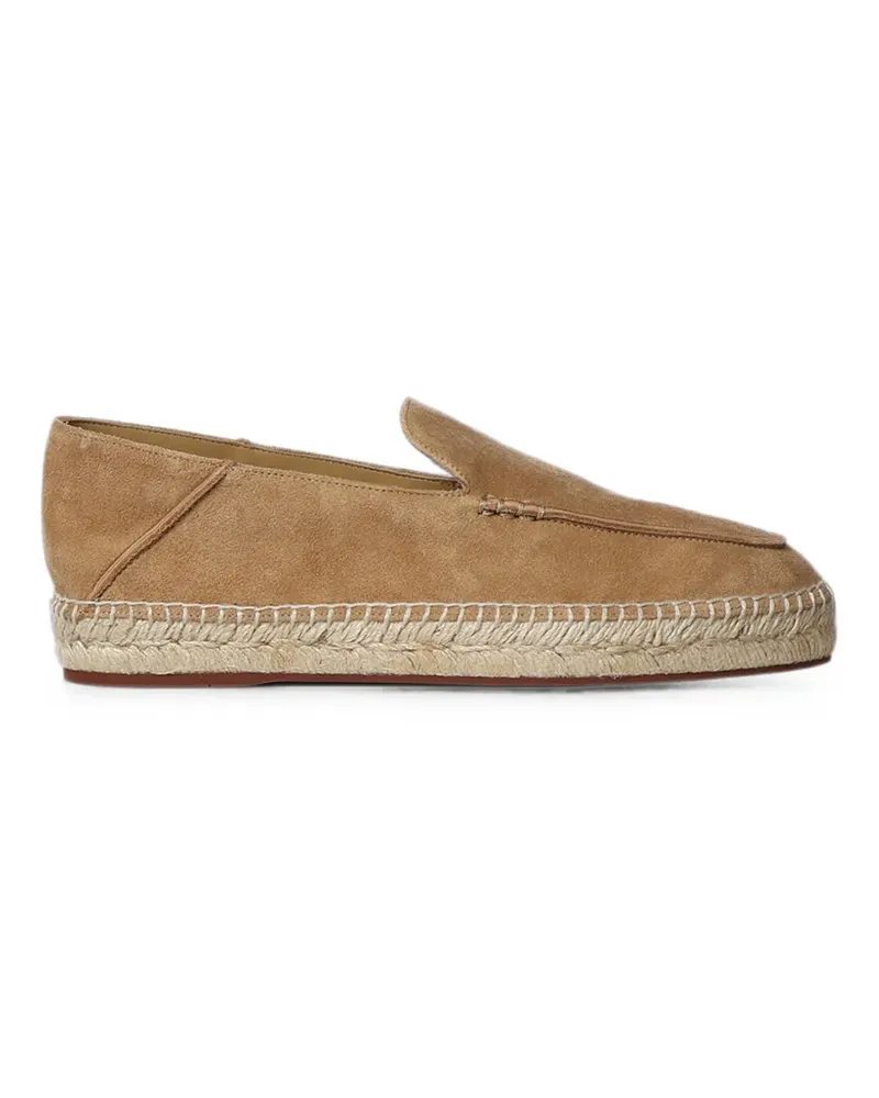 Loro Piana suede espadrille loafers - Nude Nude