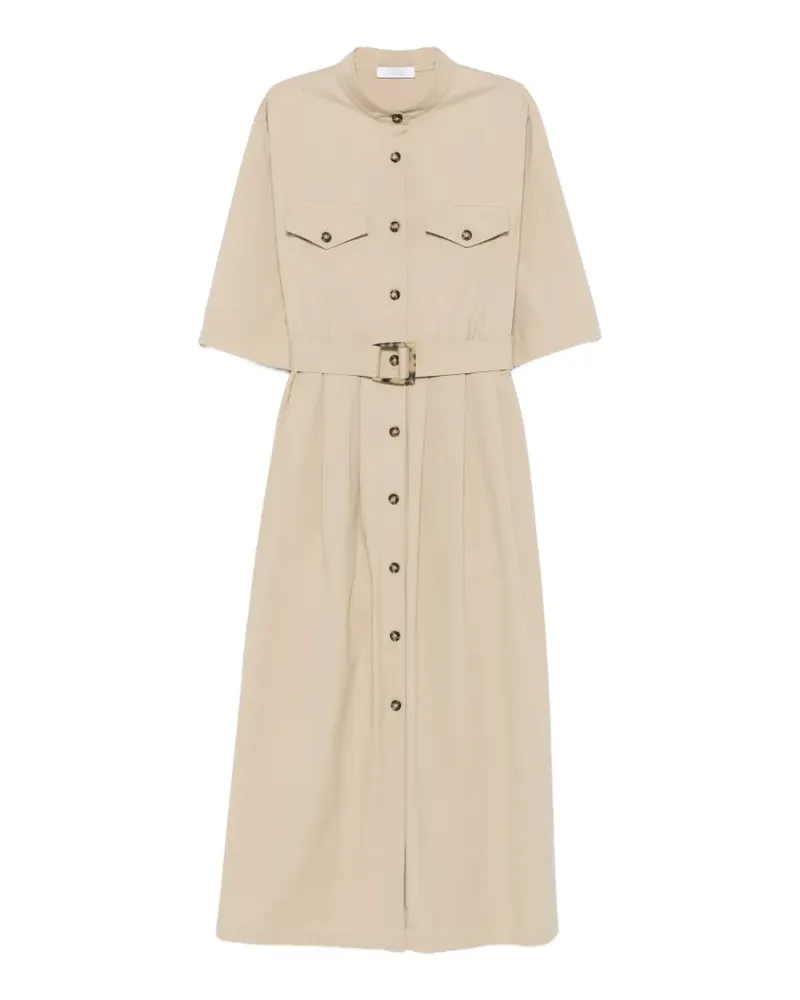 Fedeli Rossi Midikleid mit Gürtel - Nude Nude