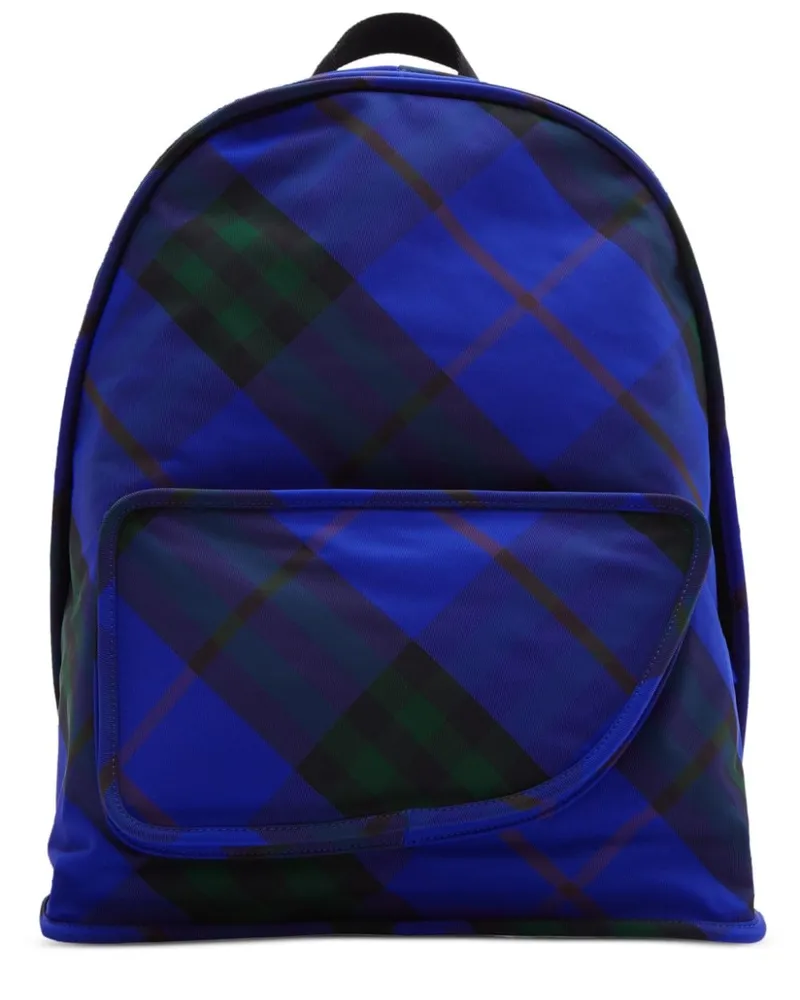 Burberry Shield Rucksack mit Vintage Check-Print - Blau Blau