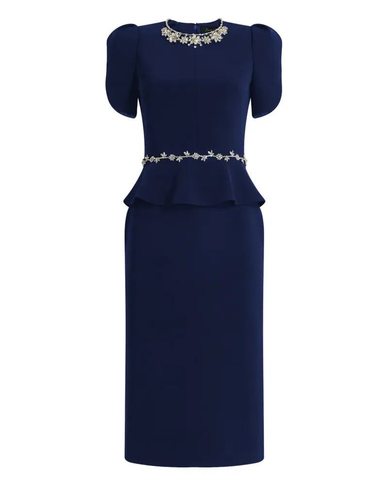 Jenny Packham Jules embellished midi dress - Blau Blau