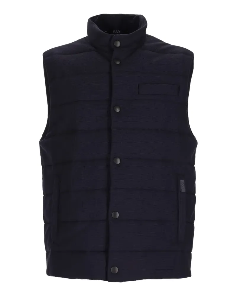 Fay quilted high-neck gilet - Blau Blau