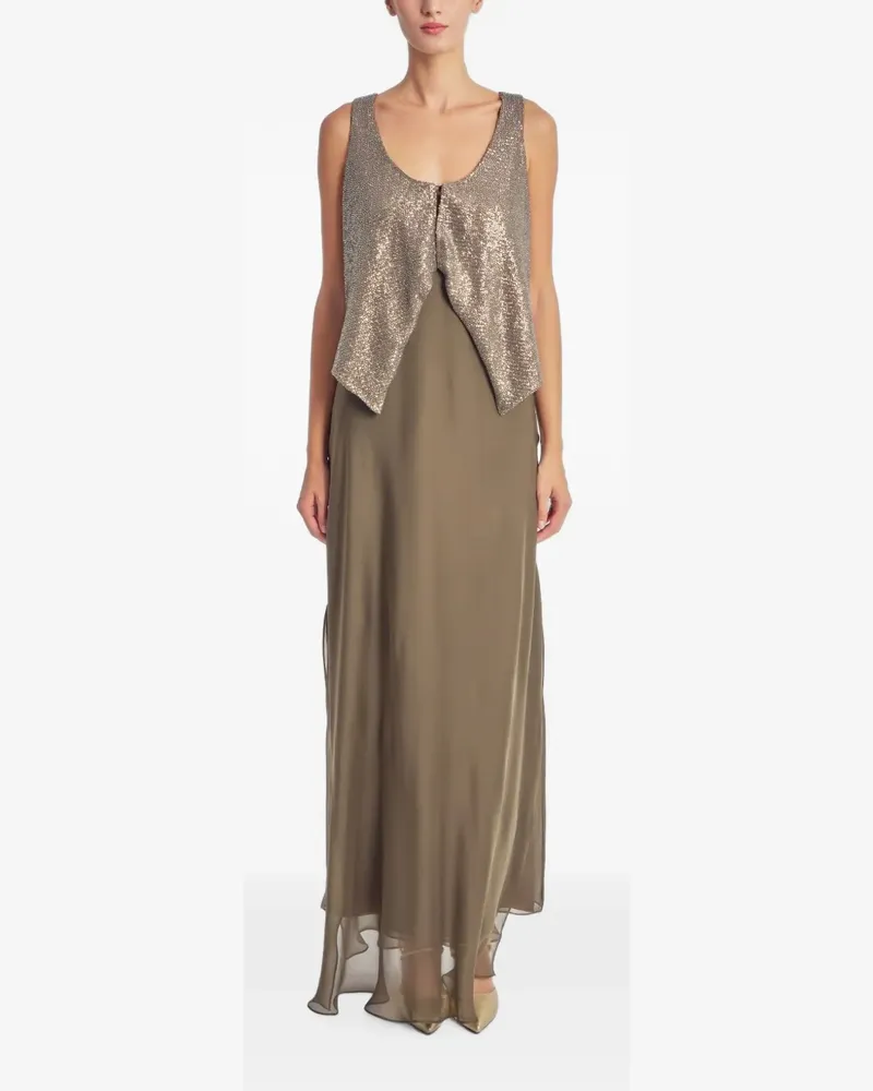 Irina Schrotter Nymeria sequin-embellished maxi dress - Braun Braun