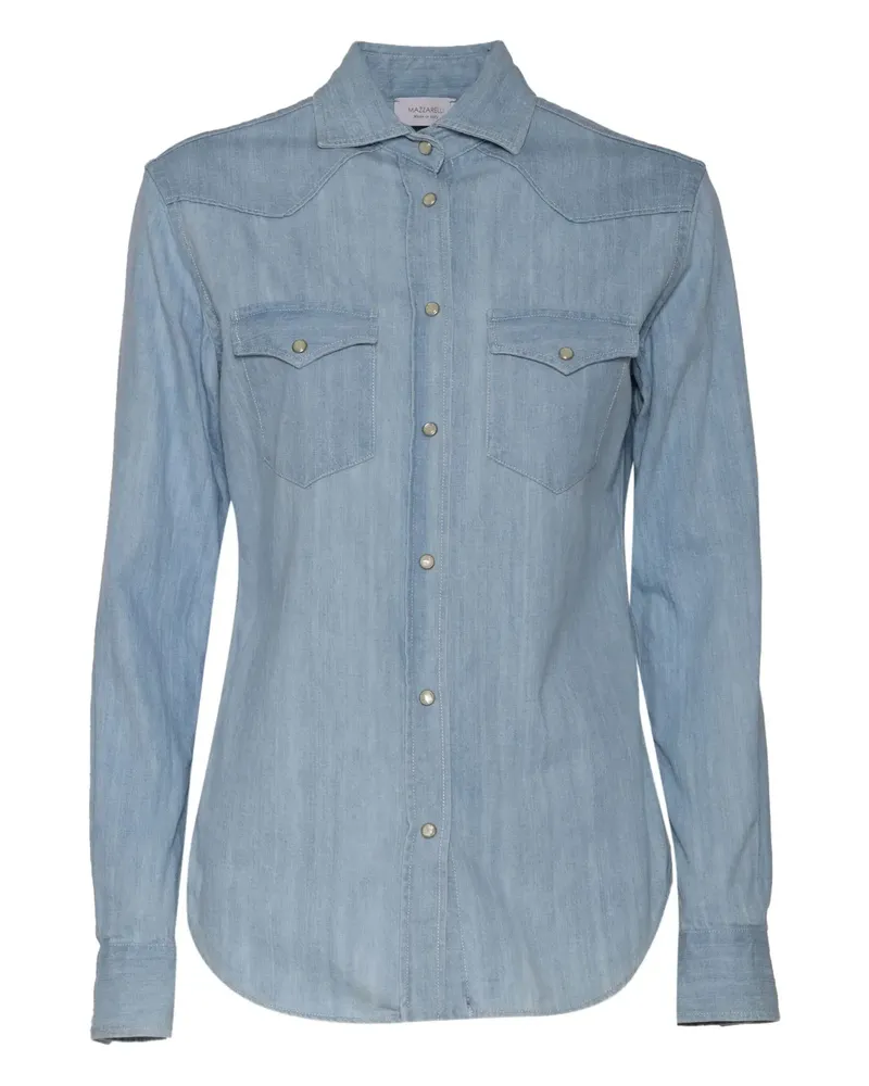MAZZARELLI Klassisches Jeanshemd - Blau Blau