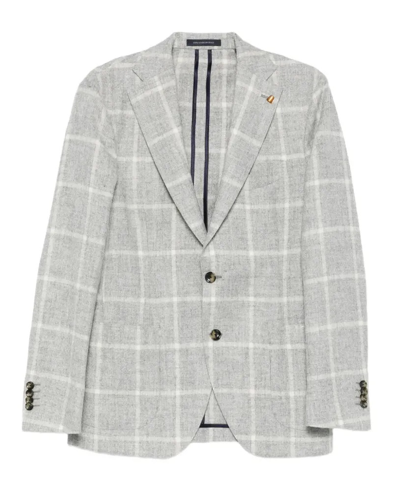 Sartoria Latorre check-pattern notched-lapel blazer - Grau Grau
