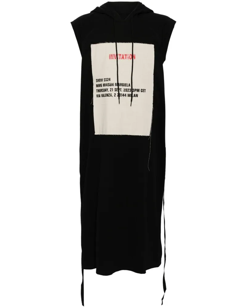 Maison Margiela Kapuzenweste mit Invitation-Patch - Schwarz Schwarz