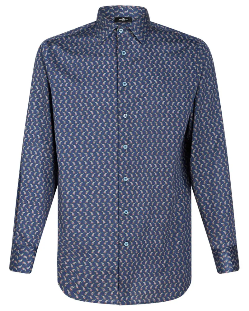 Etro Hemd mit Paisley-Print - Blau Blau
