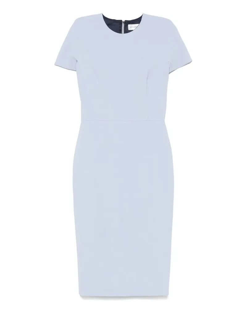 Victoria Beckham Midikleid mit Rundhalsausschnitt - Blau Blau
