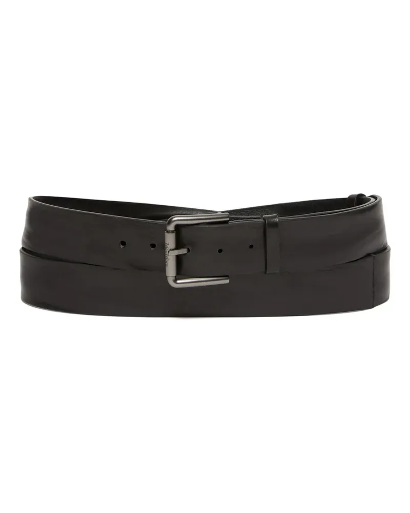 Max Mara leather square-buckle belt - Schwarz Schwarz