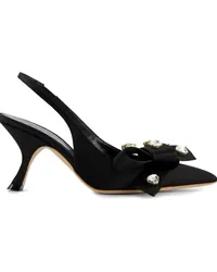 Giambattista Valli Slingback-Pumps mit Schleife 75mm Schwarz