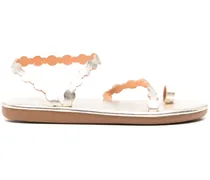 Flache Cronos Sandalen - Gold