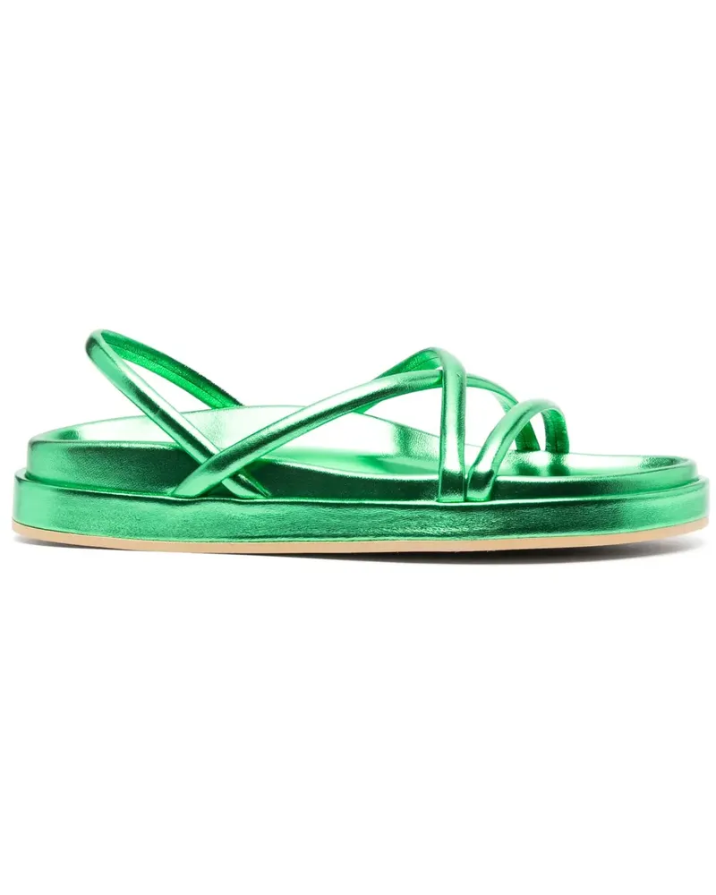 P.A.R.O.S.H. Sandalen mit Metallic-Finish - Grün Grün
