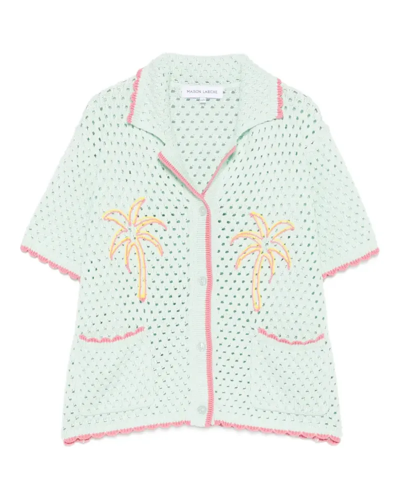 Maison Labiche Souchier palm crochet shirt - Grün Grün
