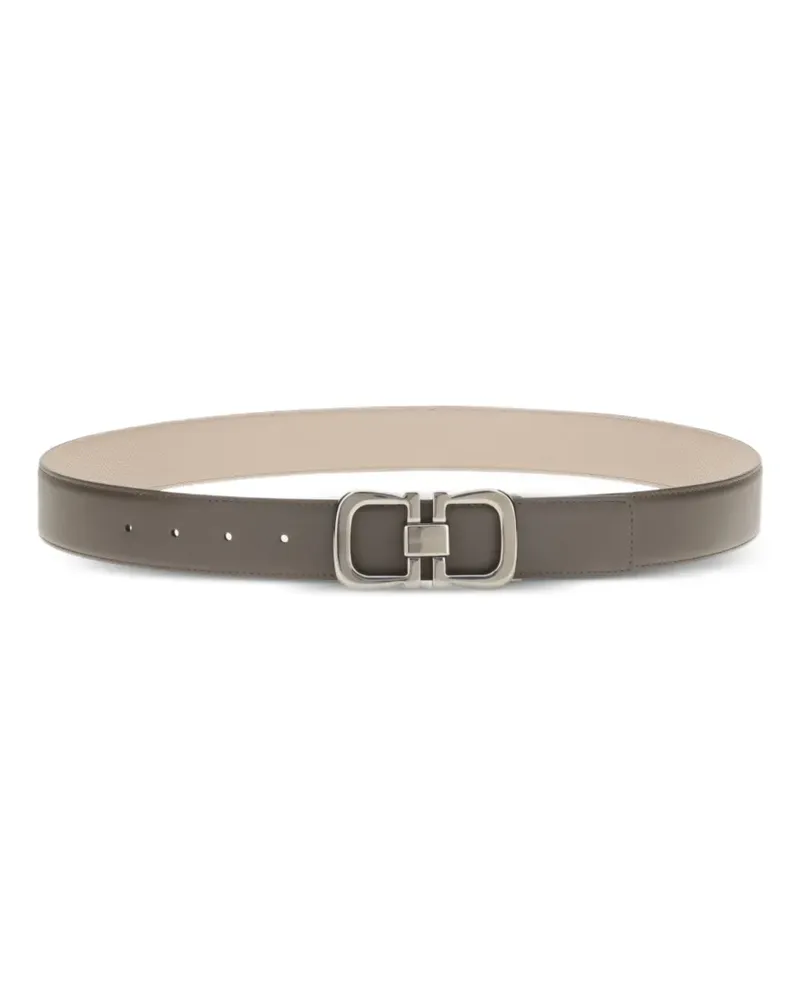 Ferragamo Wendbarer Gancini Gürtel - Schwarz Schwarz