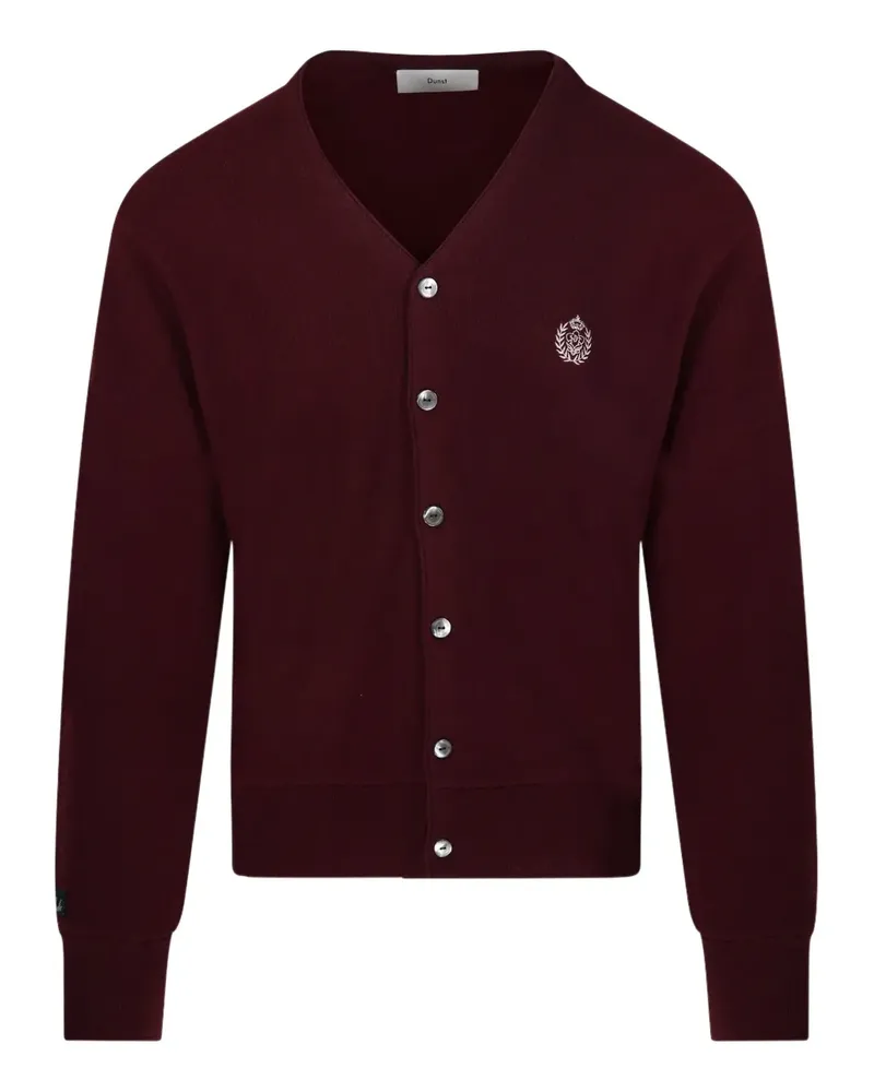 Dunst Cardigan mit Wappenstickerei - Rot Rot