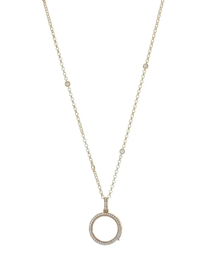 Loquet 18kt Helios Gelbgoldhalskette mit Diamant Gold