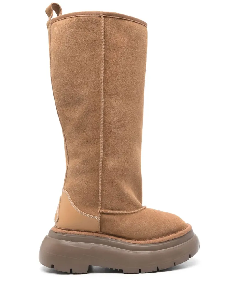 R13 Chunky Stiefel aus Shearling - Braun Braun