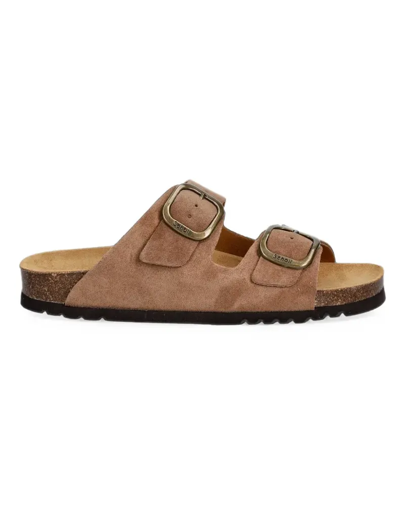 Scholl Flache Noelle Sandalen - Braun Braun