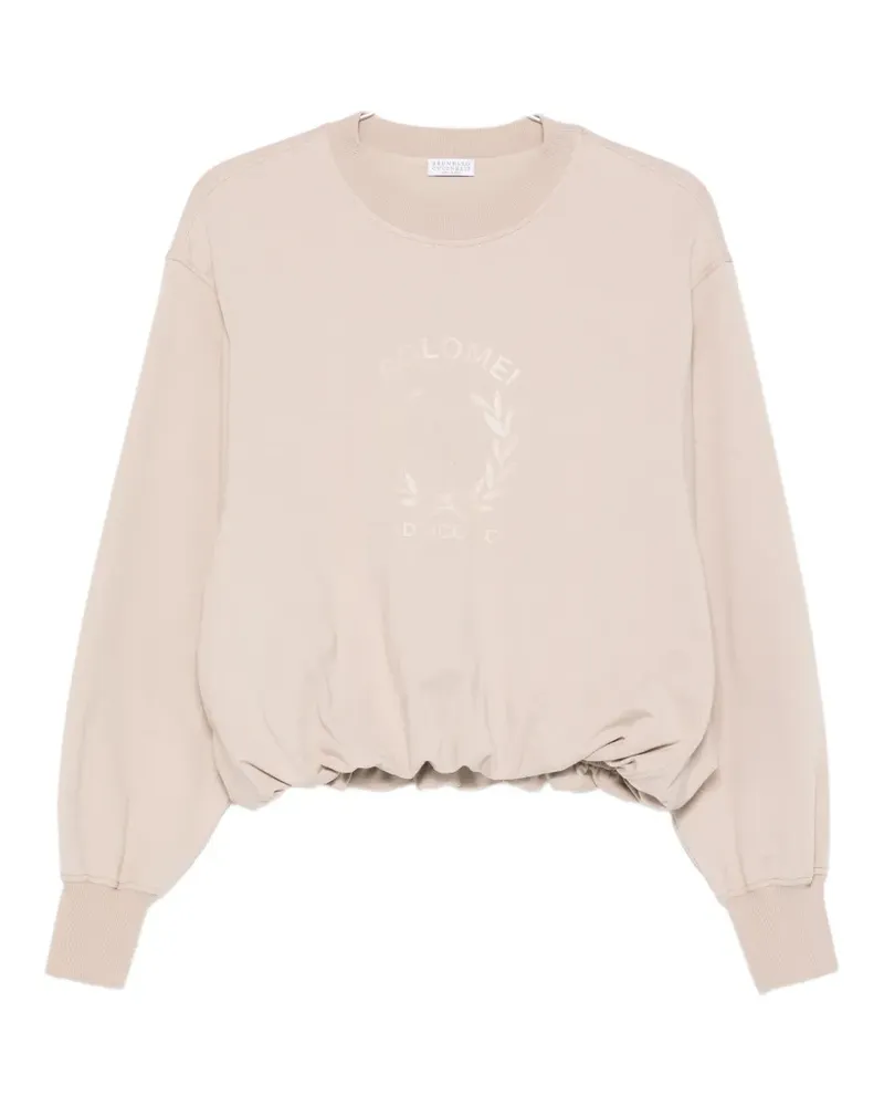 Brunello Cucinelli graphic crew-neck sweatshirt - Nude Nude