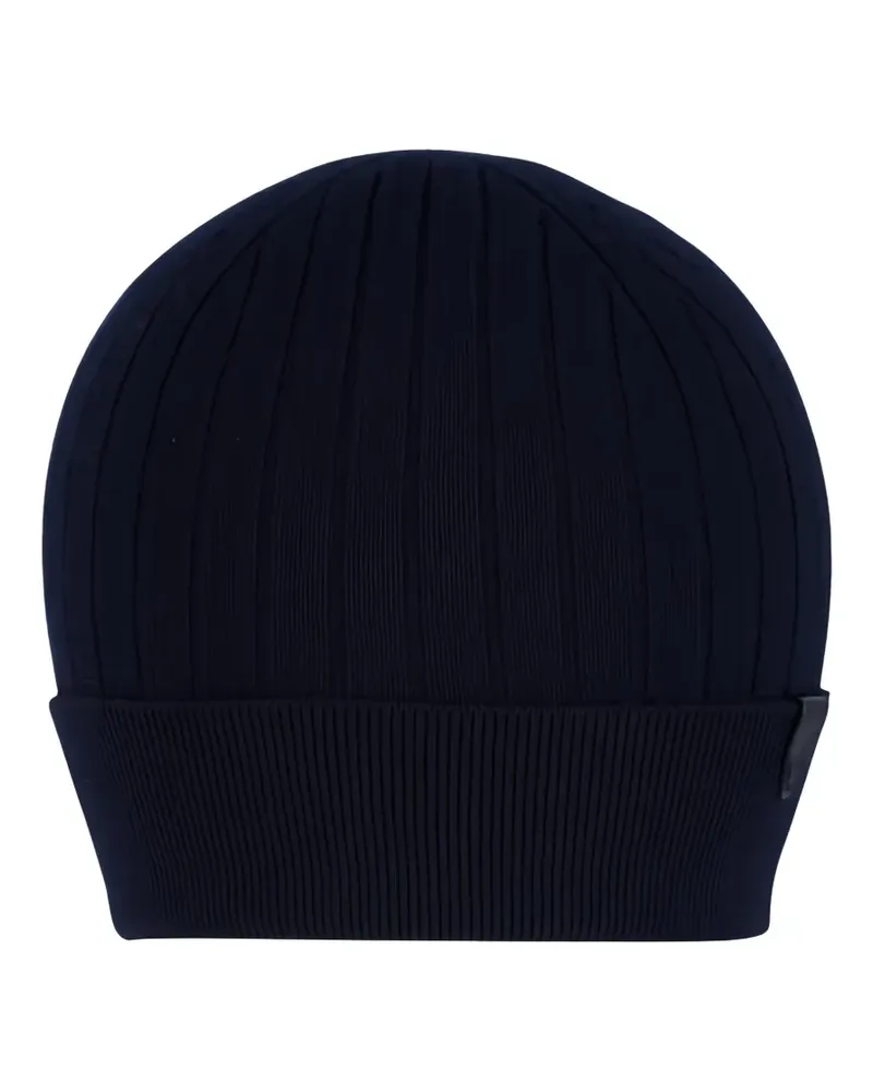 Brioni Gerippte Beanie - Blau Blau