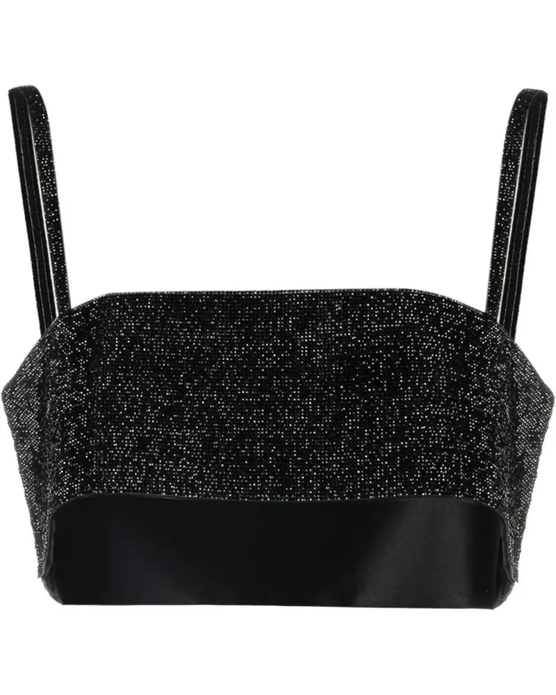 Nuè Charlotte Cropped-Top - Schwarz Schwarz