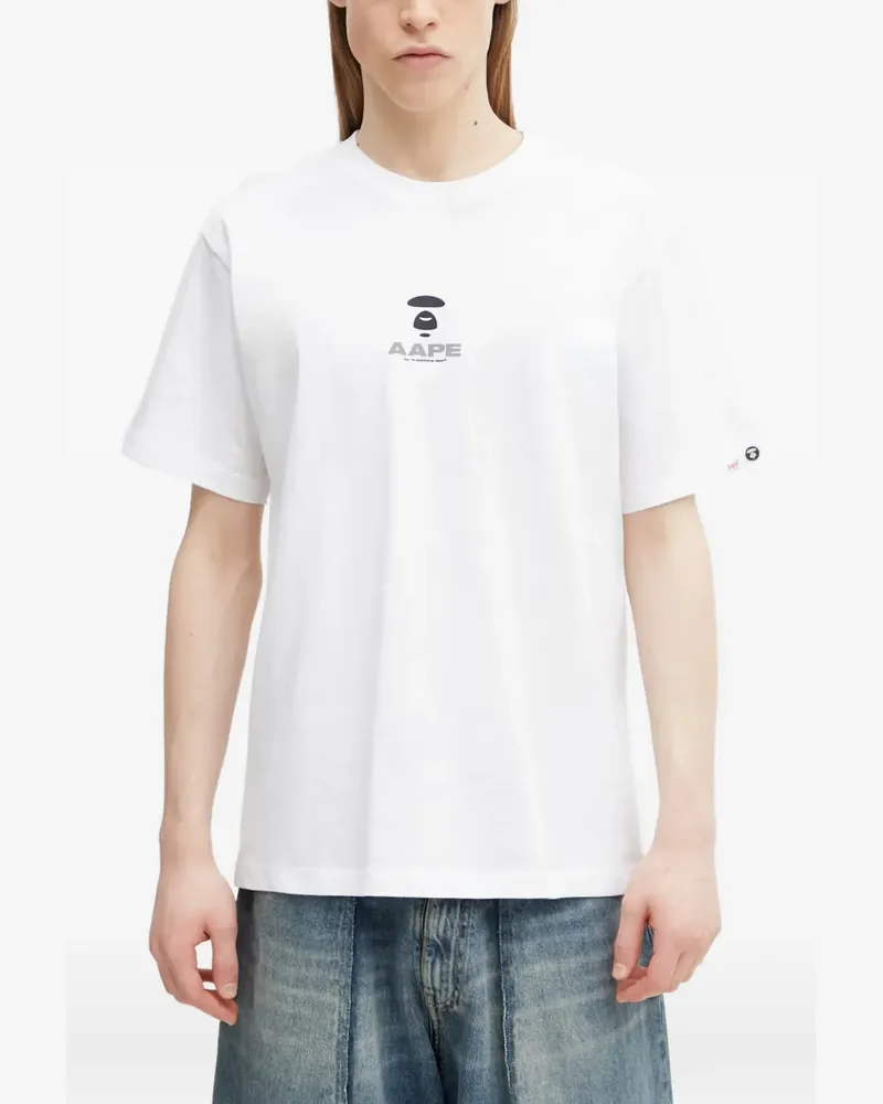 BAPE logo-print cotton T-shirt - Weiß Weiß