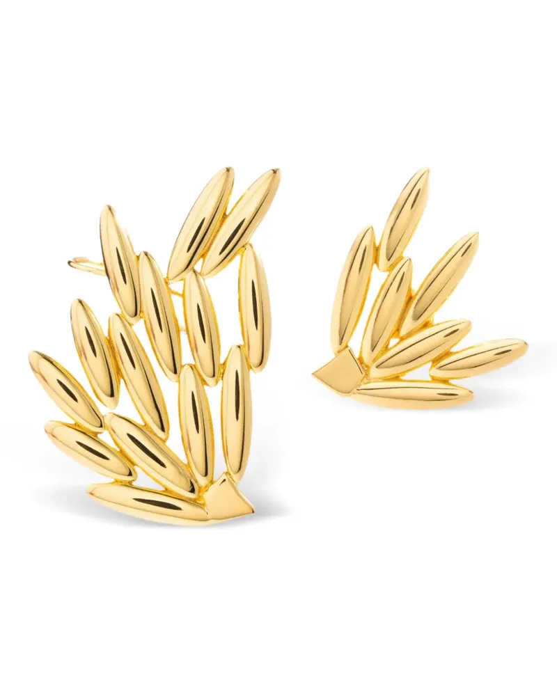 Federica Tosi Orecchini Ohrringe mit Blattdesign - Gold Gold