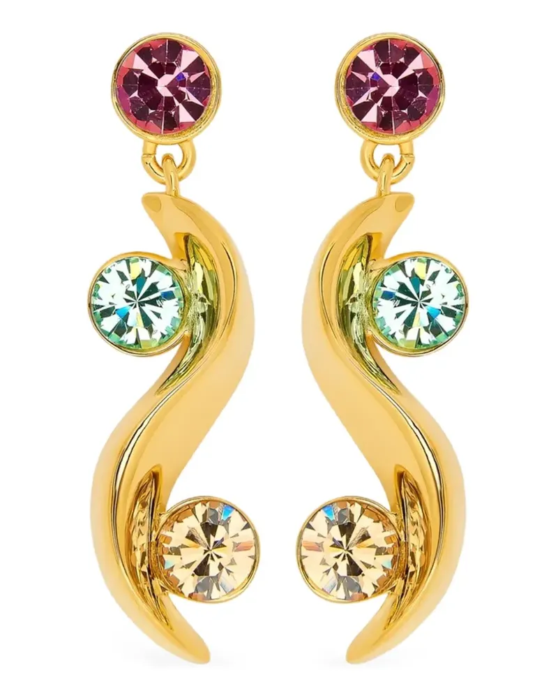 Oscar de la Renta Ohrringe mit Kristallen - Gold Gold