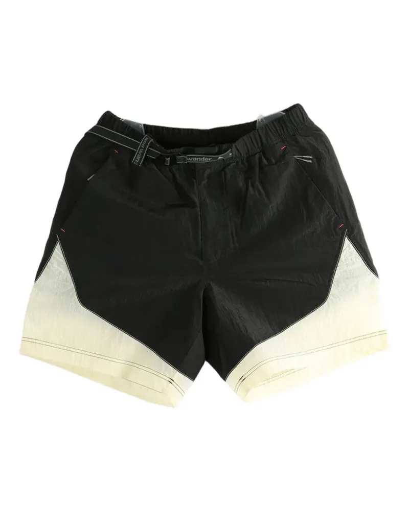 and wander panelled belted shorts - Schwarz Schwarz