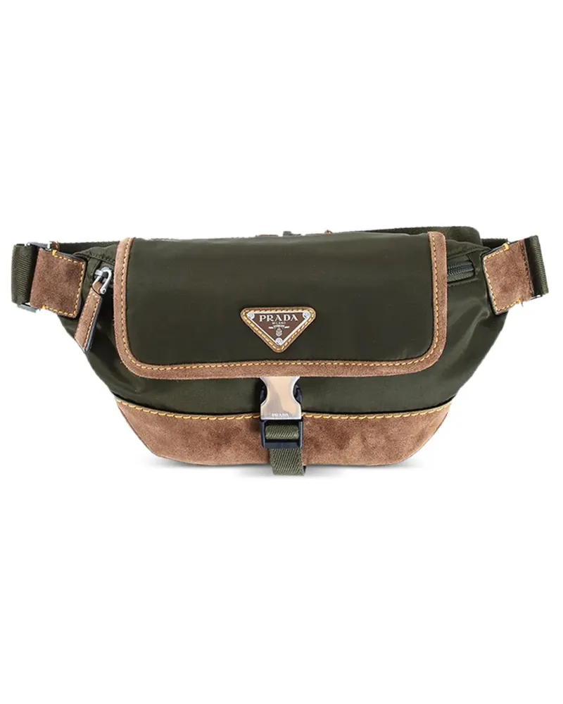 Prada triangle logo belt bag - Grün Grün