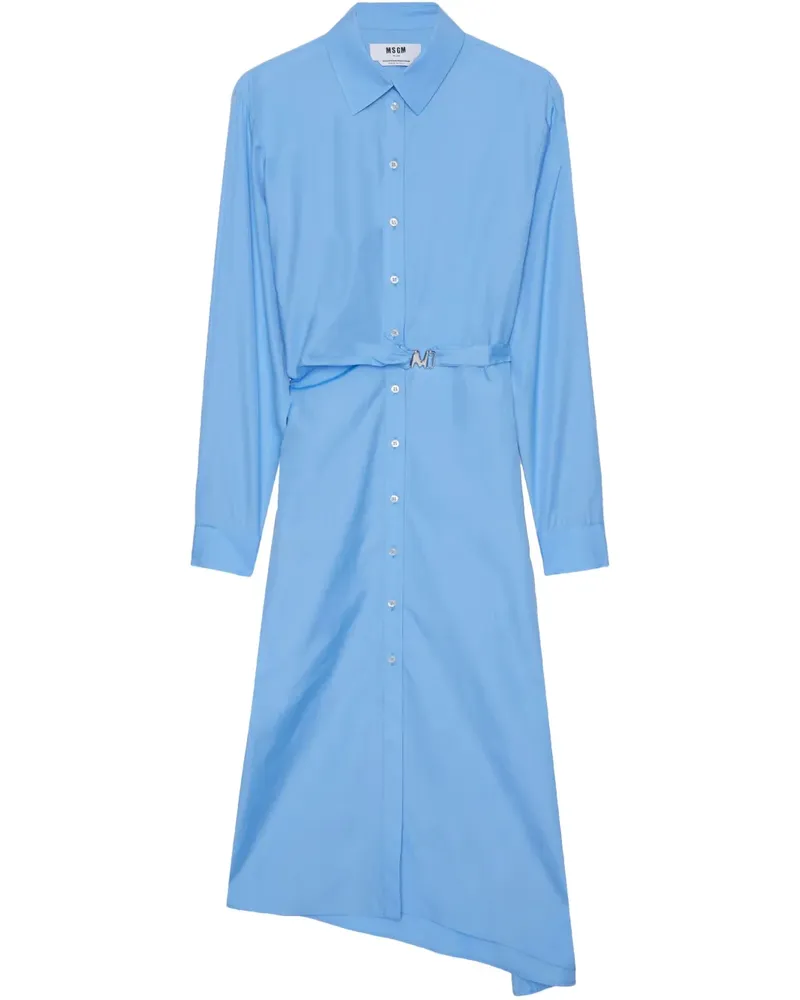 MSGM Kleid mit Gürtel - Blau Blau