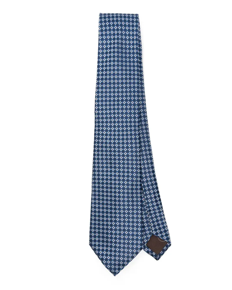 Canali Krawatte aus Seide - Blau Blau