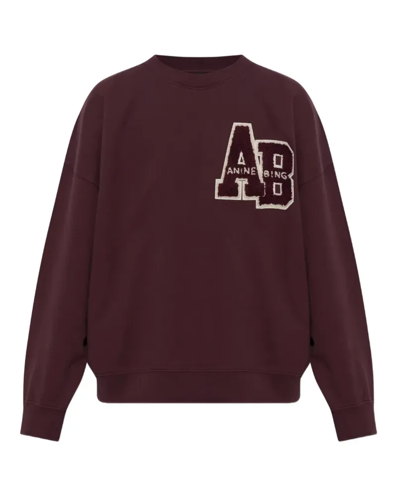 Anine Bing Miles logo-patch sweatshirt - Violett Violett