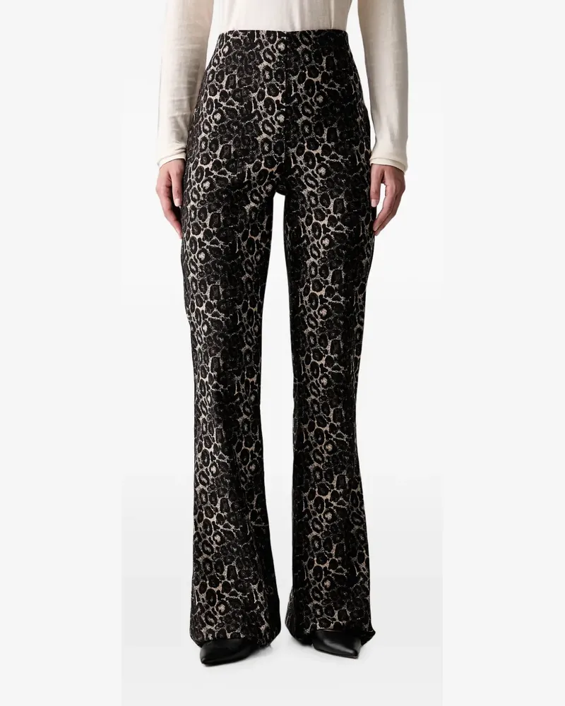 Joseph Ribkoff Hose mit Leopardenprint - Schwarz Schwarz