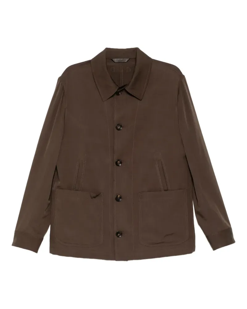 Brioni silk buttoned-cuff jacket - Braun Braun
