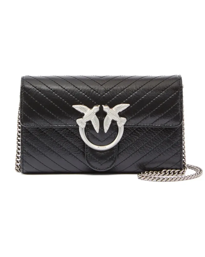 Pinko Umhängetasche mit Chevron-Steppung - Schwarz Schwarz