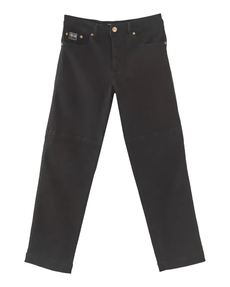 Versace Jeans Jeans mit Logo-Schild - Schwarz Schwarz