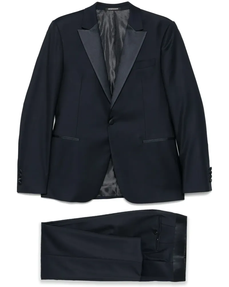 Emporio Armani Einreihiger Anzug - Blau Blau
