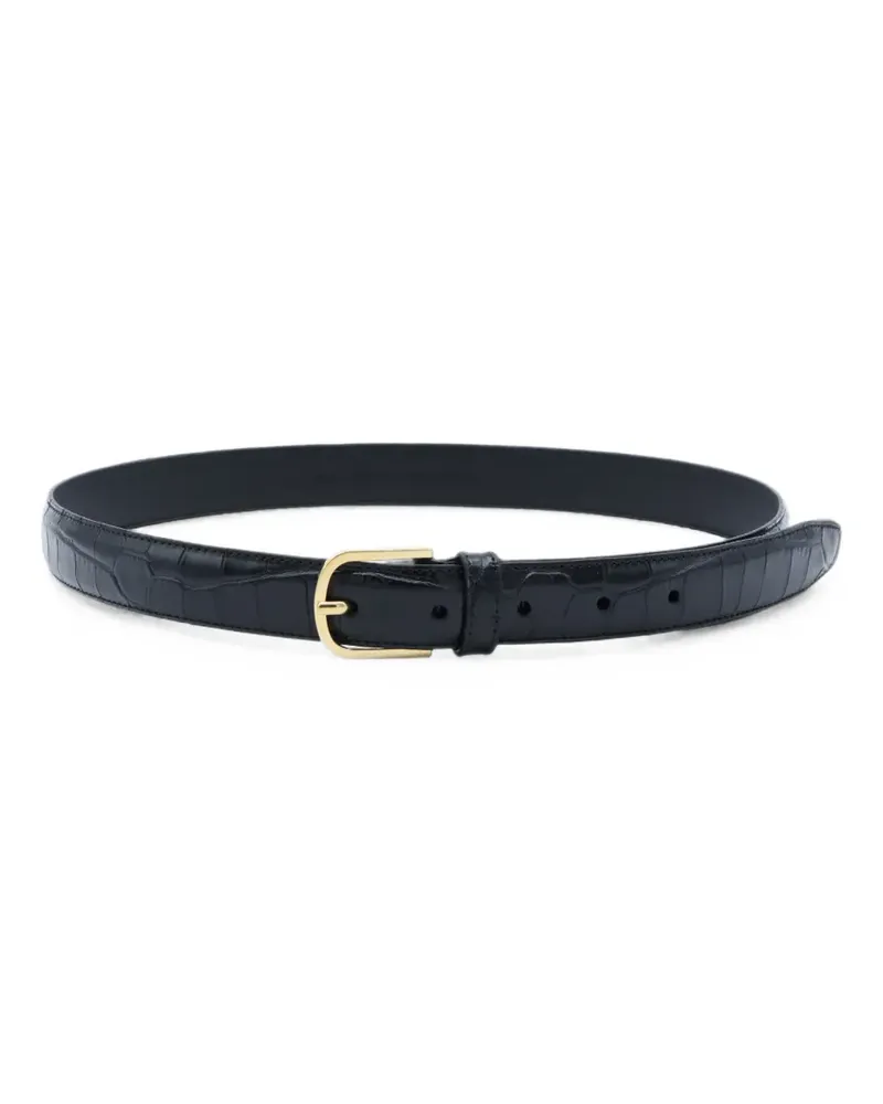 Totême crocodile-embossed leather belt - Schwarz Schwarz