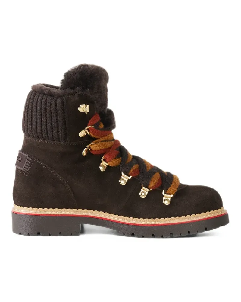 Bogner Andermatt shearling-trim ankle boots - Braun Braun