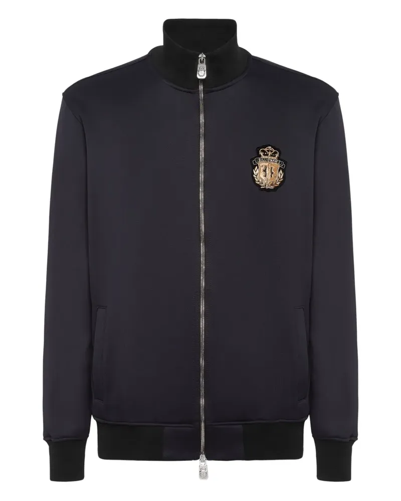 Billionaire Sweatshirtjacke mit Logo-Patch - Schwarz Schwarz