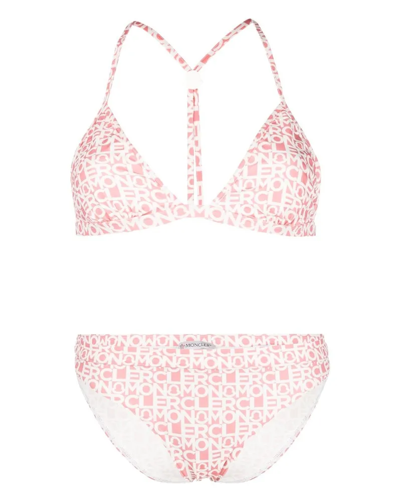 Moncler Bikini mit Logo-Print - Rosa Rosa